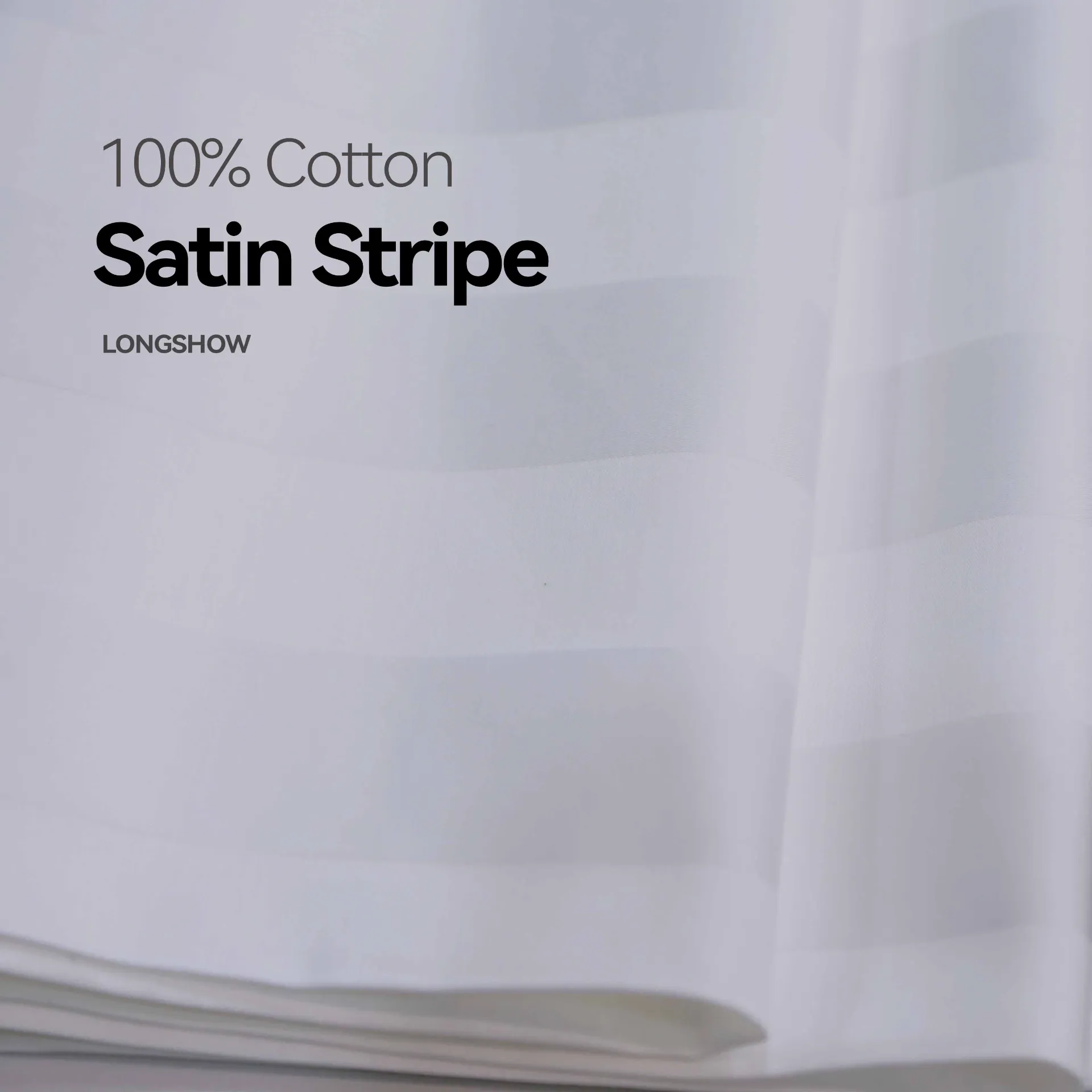 Wholesale white T300 3cm stripe bedding fabric