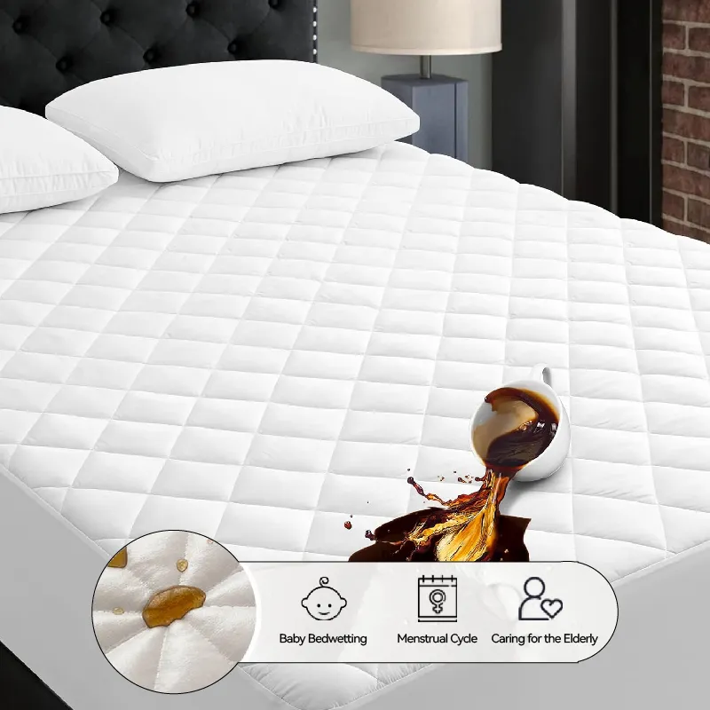 Quilted Elastic Fitted waterproof Mattress Protector