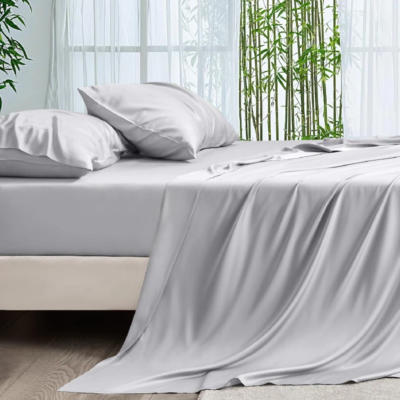 Soft Hand Feeling Luxury Breathable 100% Organic Bamboo Bedding Set