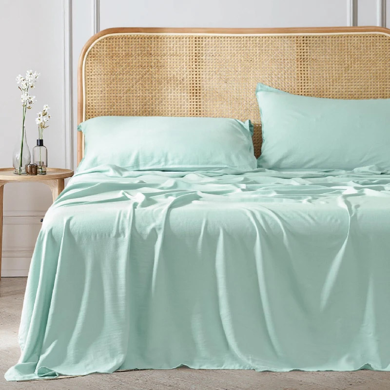 Rayon derived from bamboo and linen Cooling Sheets Set