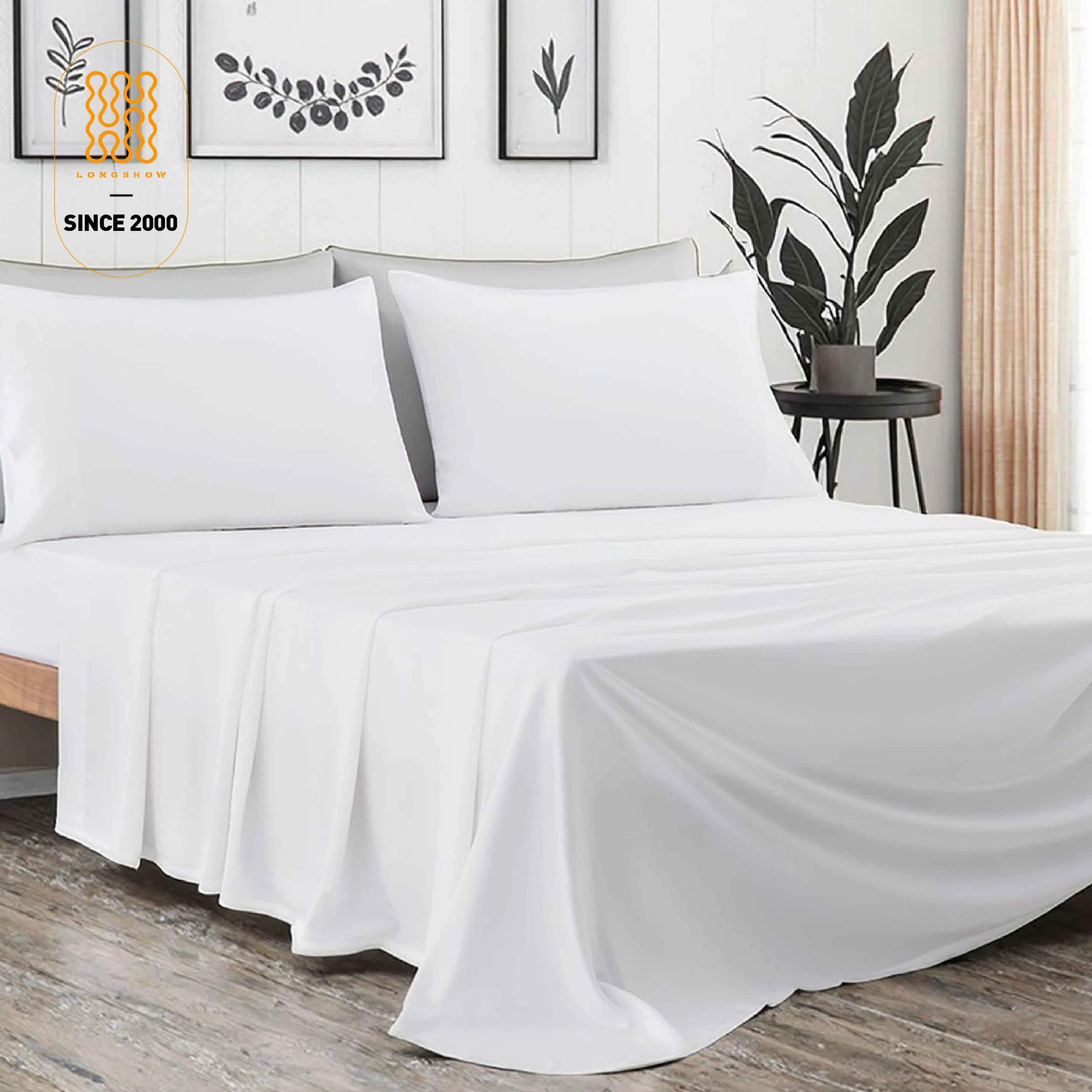 Tencel Sheets Luxury White Bedding Sets 