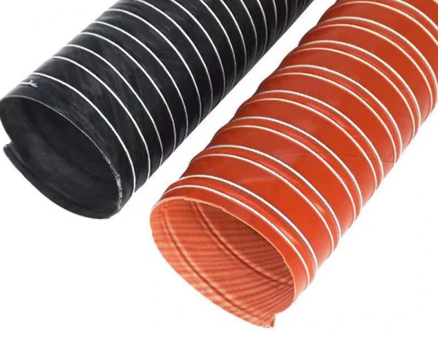 Silicone Coated Glass Fiber Fabric Hose 1 2 3 4 5 6 8 10 12inch Flexible Heat Resistant Silicone Air Duct Hose