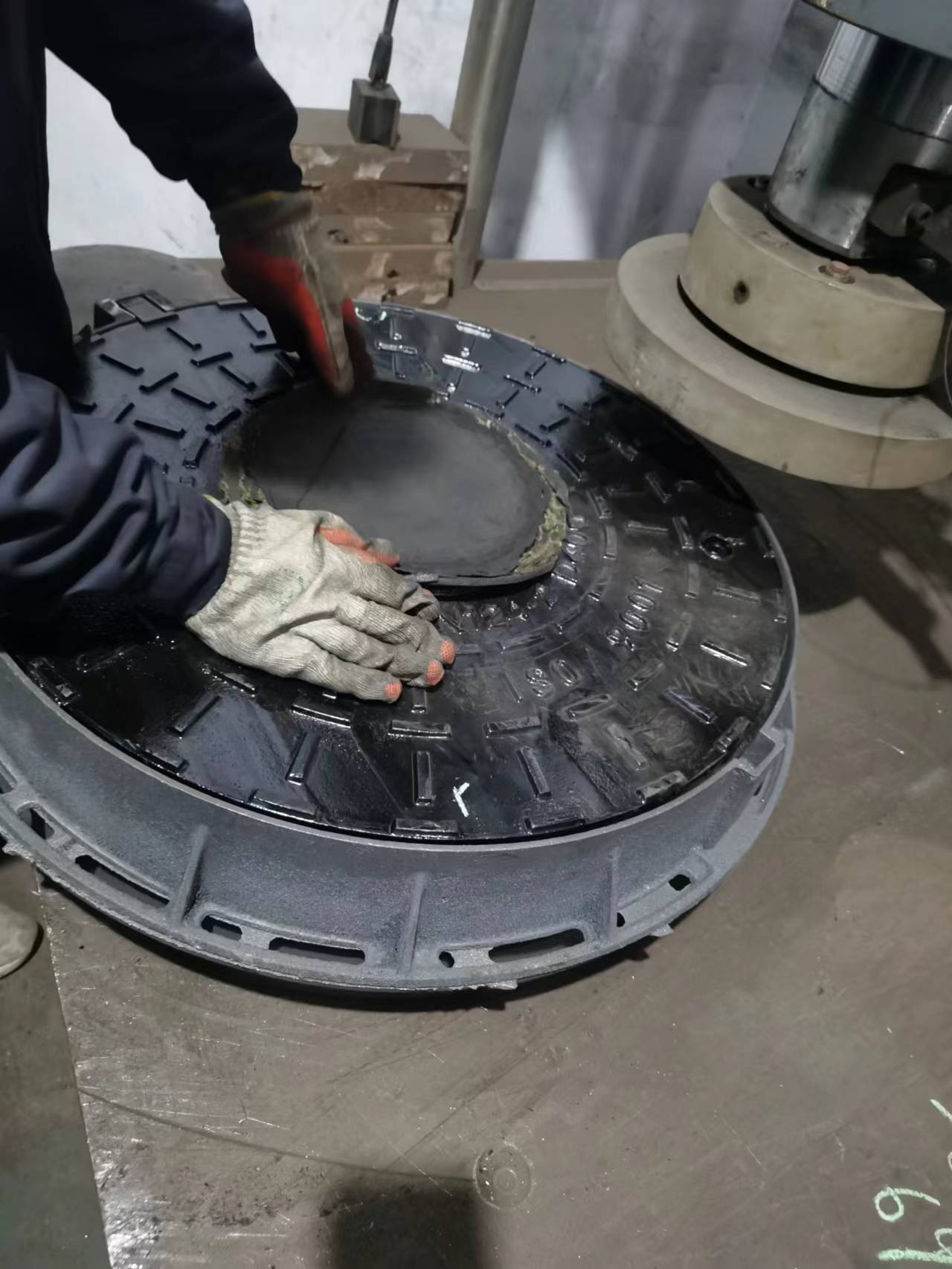 inside manhole cover