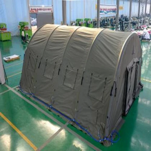 Military green inflatable tents