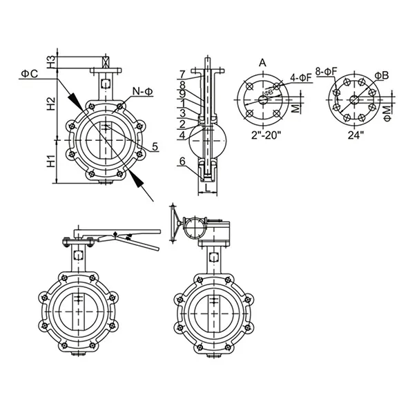 grooved butterfly valve