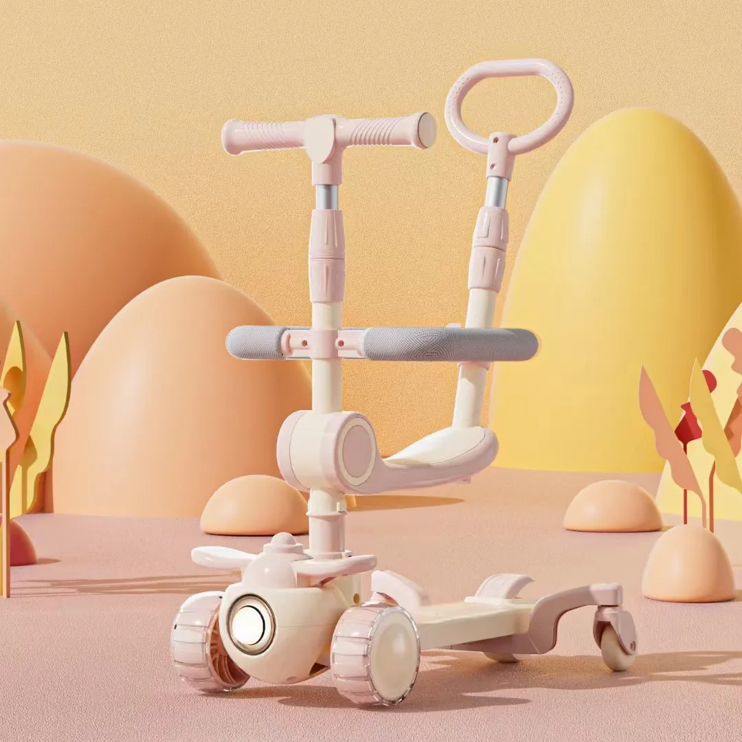 China Factory Wholesale EVA Foam Wheels Baby Pedal Scooter Three-Wheel Children's Scooter for Kids With Folding