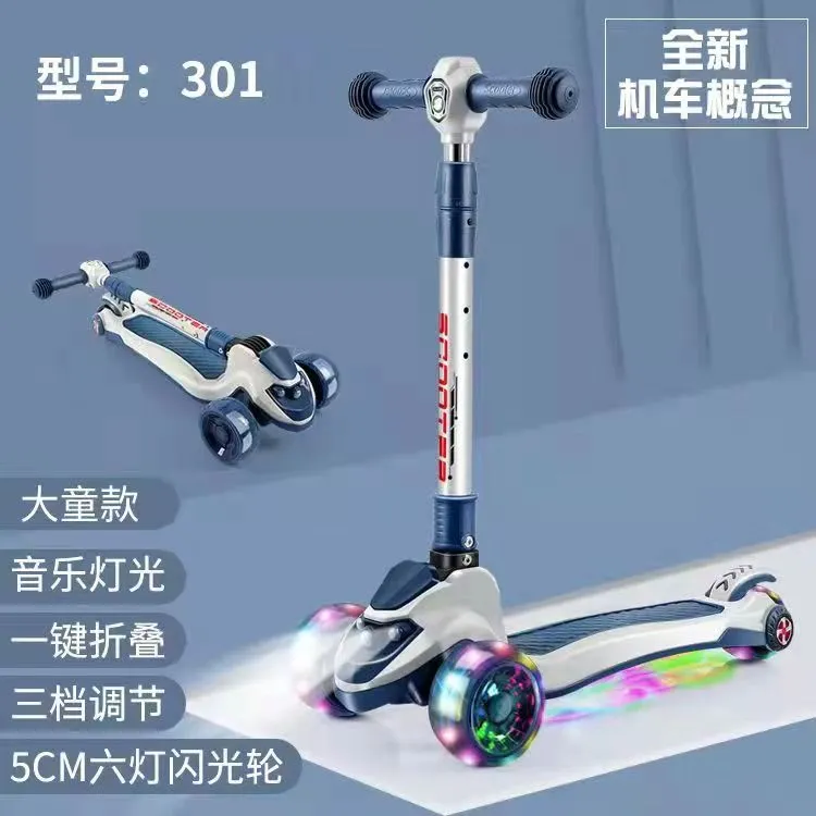 boys and girls foot kick scooty baby toy patinete infantil 3 wheel swing ride on kids scooters for kids children with led light