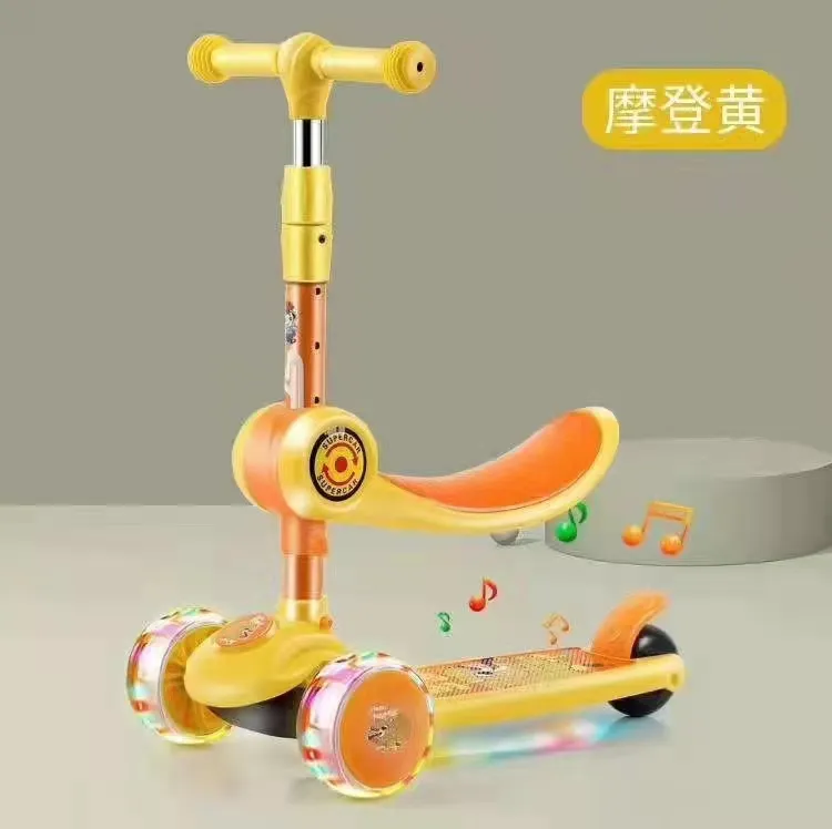 Installation Easily Ride Slide One Button Folding Children's Toy Scooter for Kids