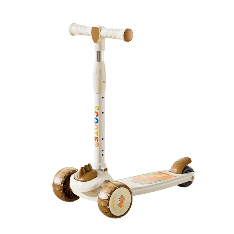 High quality kids plastic three wheels foldable kick scooter Foldable children's three wheel scooter