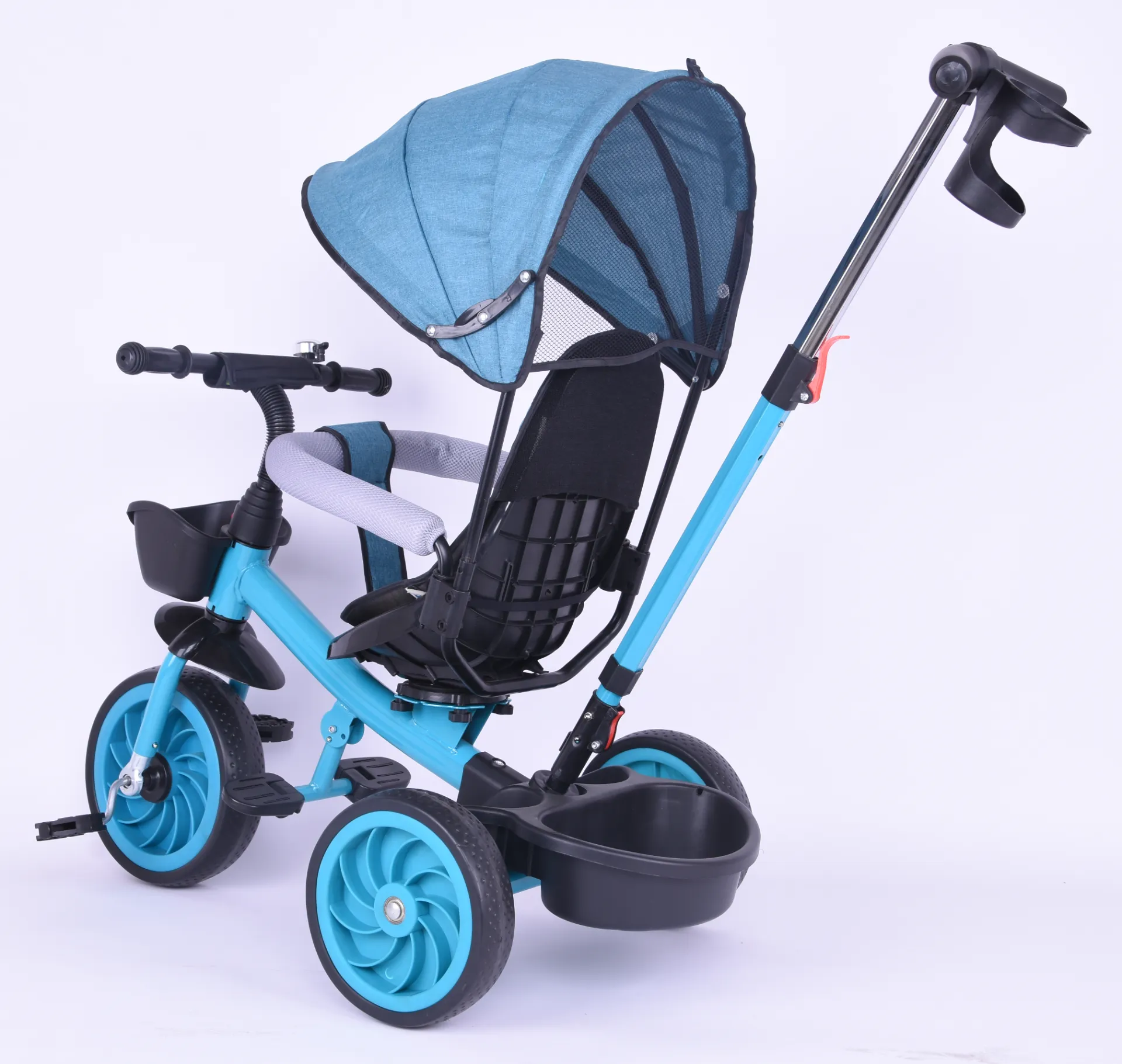 360° Rotating Seat Steel Baby Tricycle | Hot Sale 4in1