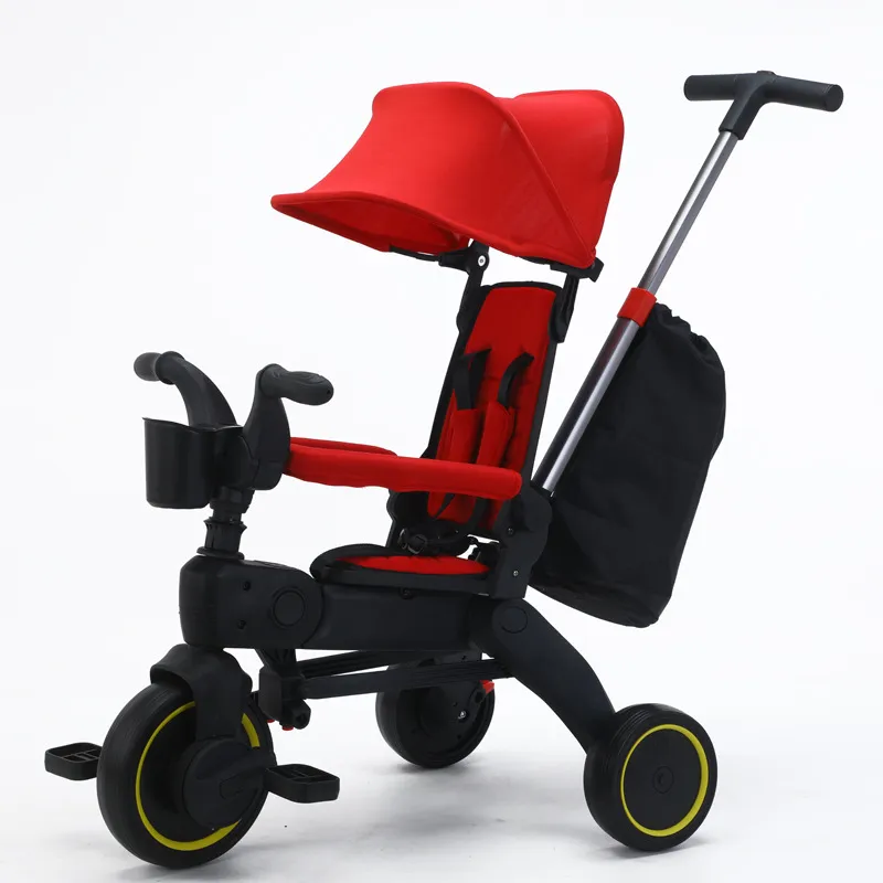 : Factory Price Kids Trike: Lightweight Portable Push Bar Stroller (48 chars)