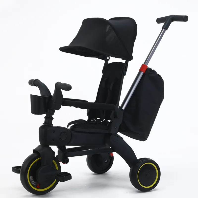 : Factory Price Kids Trike: Lightweight Portable Push Bar Stroller (48 chars)