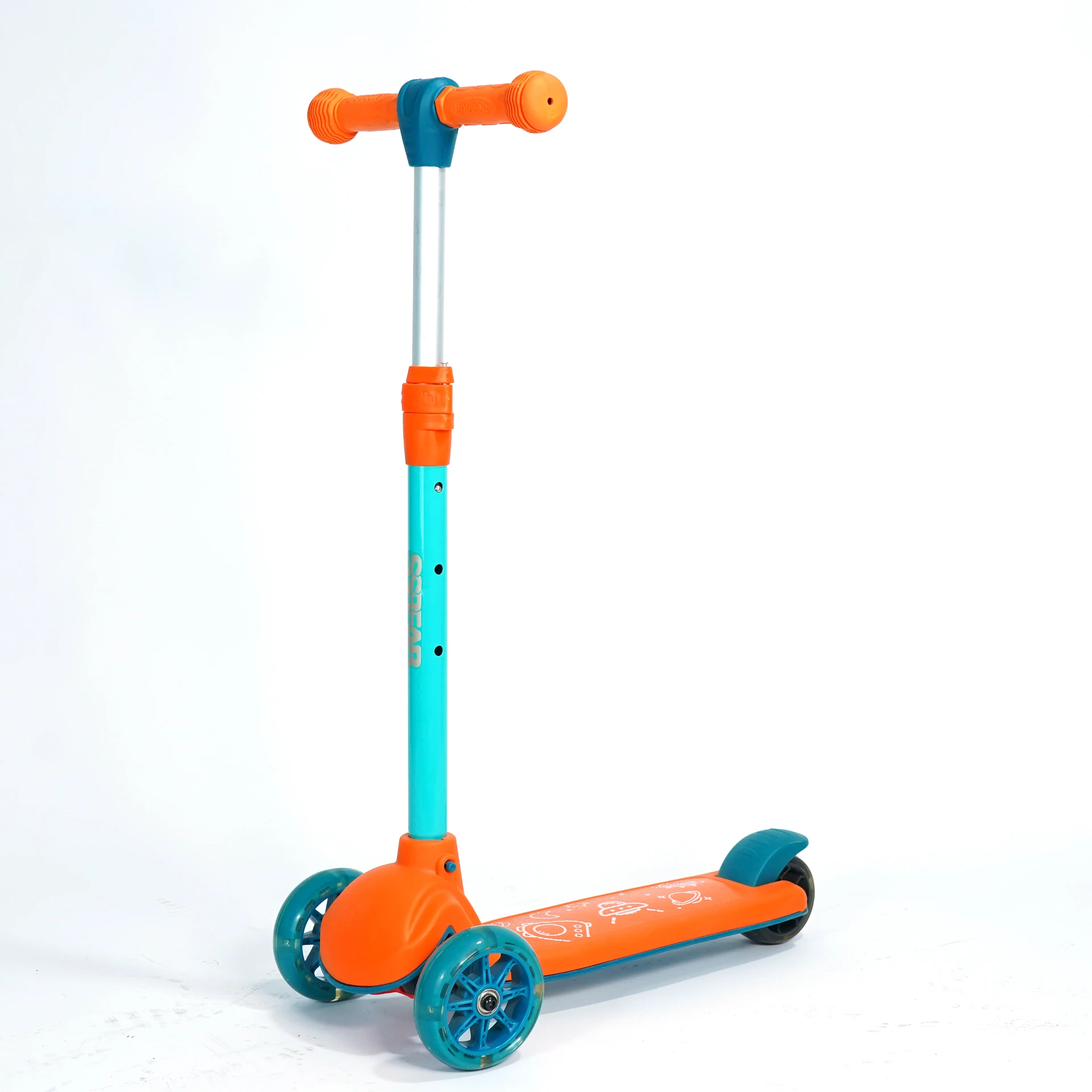 Hot Sale Kids Scooter 3 Pu Light-Up Wheel Kick Scooter For 3-6 Year Olds