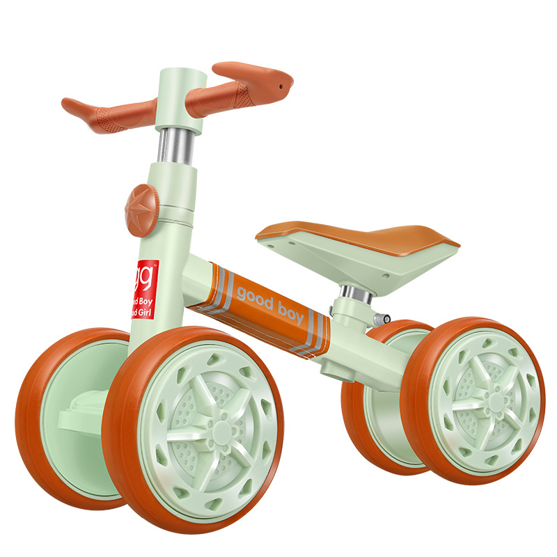 Cheap Kids Baby Toy Balance Bike 4 Wheel Mini Walker Scooter