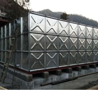 A Large Galvanized Water Tank for Brewing Ale