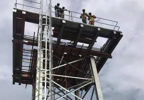 open steel floor grating