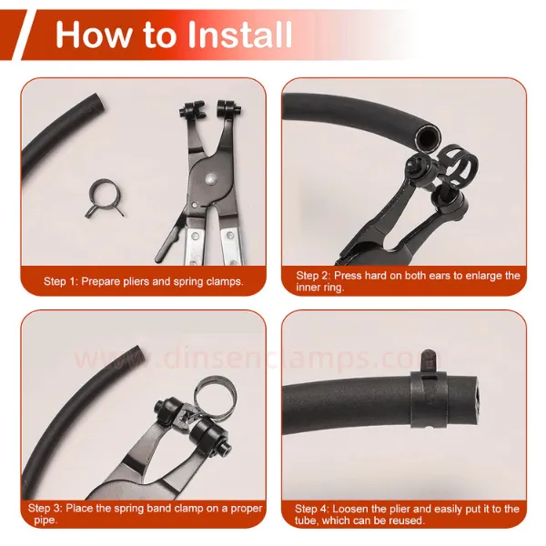 how spring clamp to install
