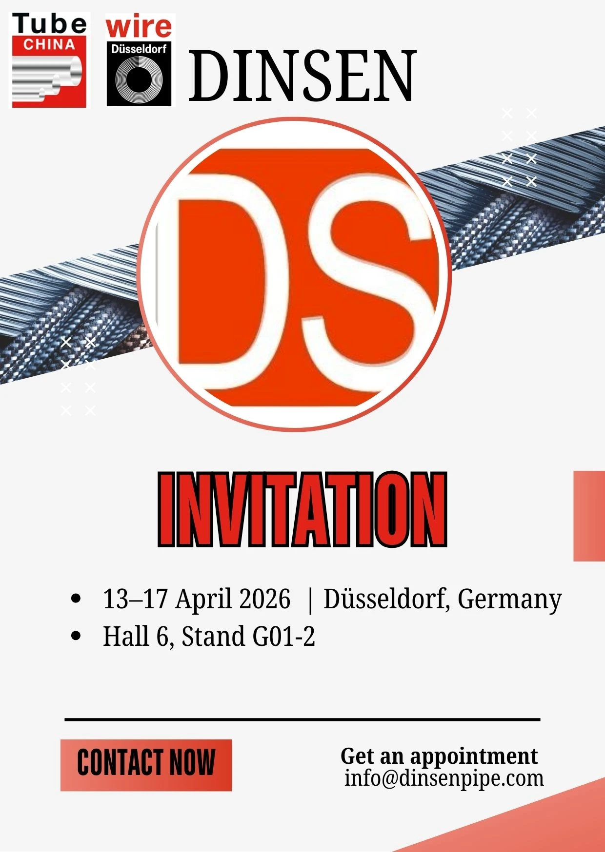 Meet DINSEN at Tube & Wire 2026 Düsseldorf