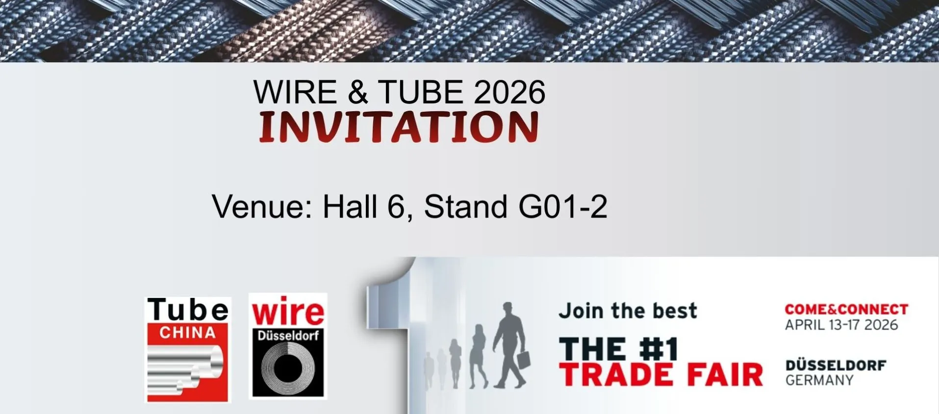 wire & Tube 2026 Venue Hall 6, Stand G01-21