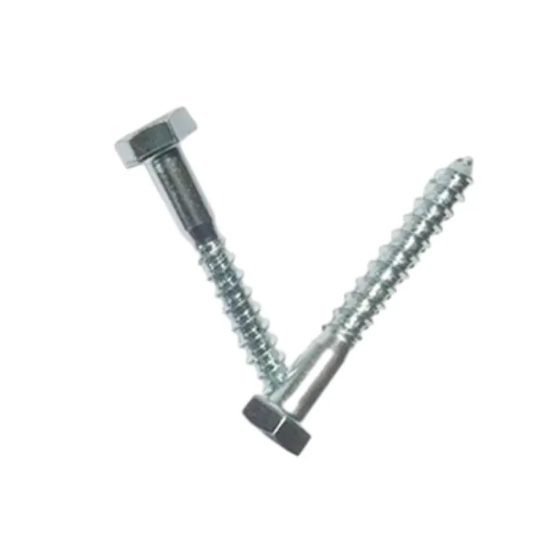 Hex Wood Screw with Zinc White DIN 571