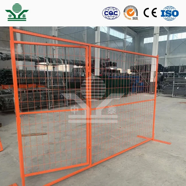 Zhongtai Galvanized Temporary Fence Panels 30 X 30 X 150 mm Exterior Square Steel Rod/Pipe Canada Temporary 6 Foot Fence