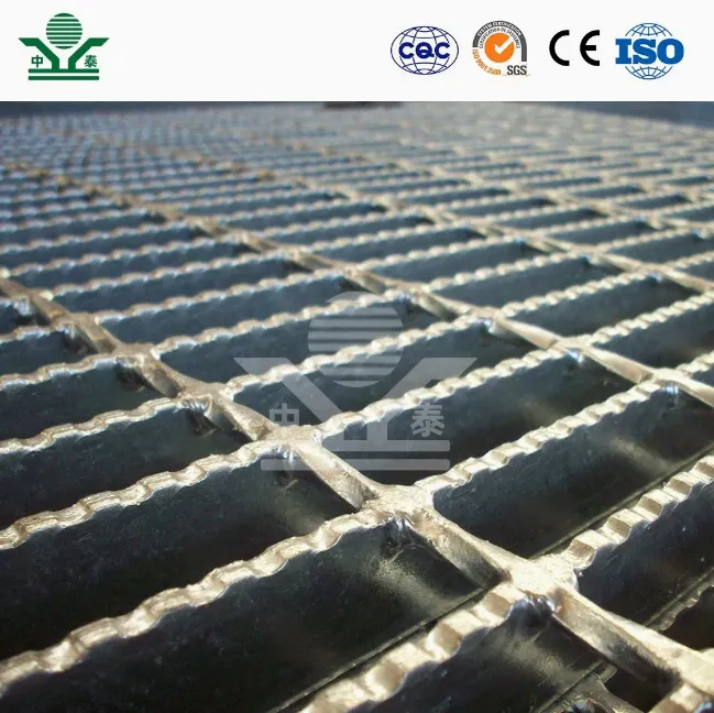 Zhongtai  Heavy Load Steel Grating China Manufacturing 30mm/40mm bearing bar pitch Heavy Duty Floor Steel Grating