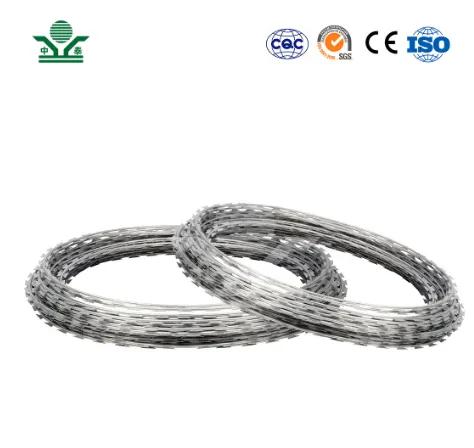 Aluminum Fence Barb Wire China Manufacturing 300mm 450mm 730mm Diameter 4 Strand Barbed Wire Fence Used for Farm Security Fence