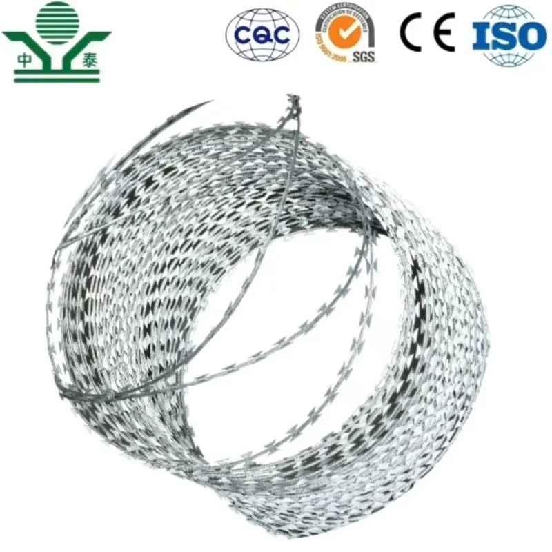 Zhongtai Durable Galvanized Cbt-65 Razor Barbed Wire Concertina Wire for Fencing