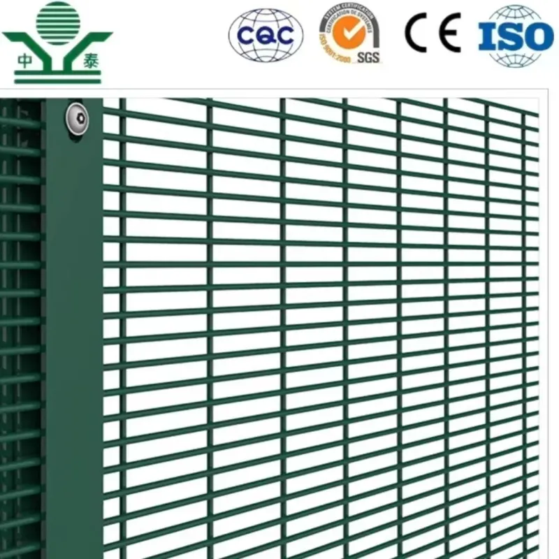 Zhongtai Galavnized/PVC 358 Security Anti-Climb Mesh Fence