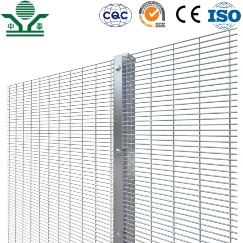 Zhongtai Galvanized 358 Safety Clear View Welded Wire Mesh Metal Anti-Climb Fence