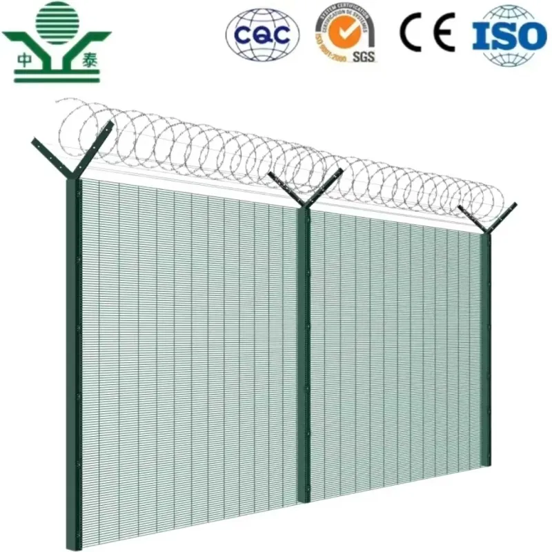 Zhongtai 358 Anti Climb Security Fence Powder Coated Welded Wire Mesh Fence
