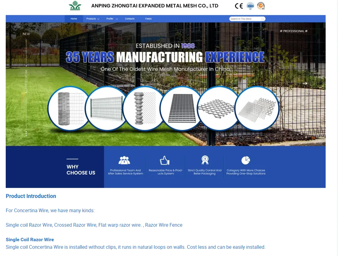 Barb Wire Fence Roll China Wholesalers 300mm 450mm 730mm Diameter PVC Coated Barbed Wire Mesh Used for Metal Security Fences