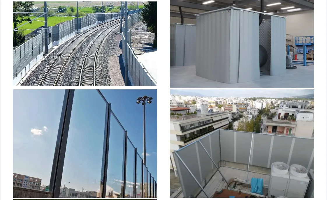 Sound Barrier Insulation for Interior Walls China Manufacturers Acrylic Noise Barrier 5+5 Tempered Glass Material Factory Sound Barrier