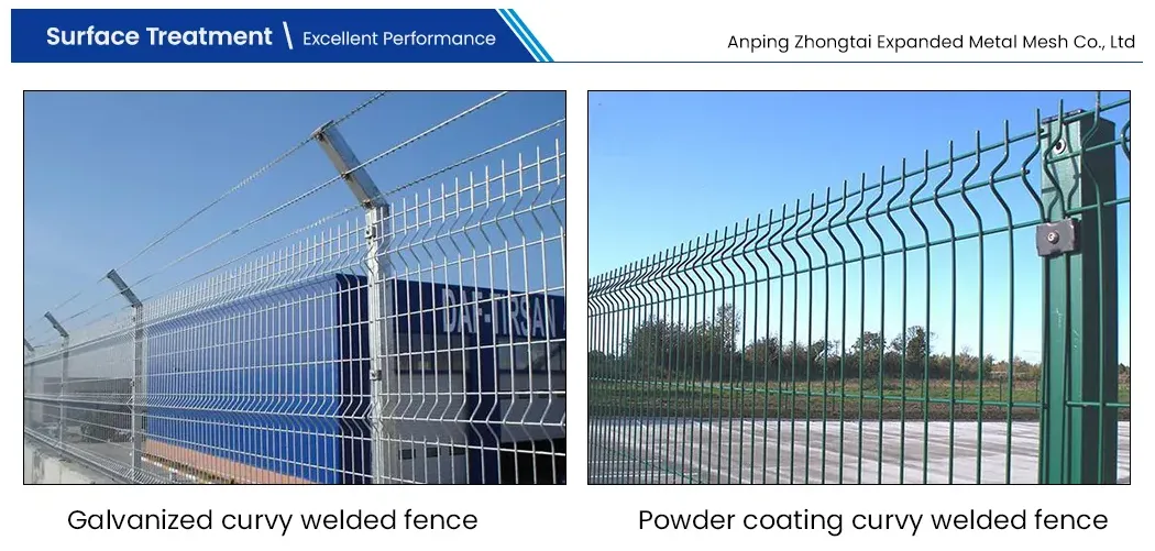 Zhongtai PVC Coated 3D Bending Curved Garden Welded Wire Mesh Panel Fencing