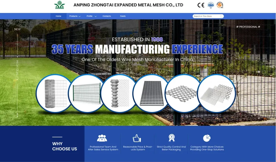 Zhongtai Hot Sale PVC Coated 50*50mm Hole Chain Link Wire Mesh Fence for Basketball Court