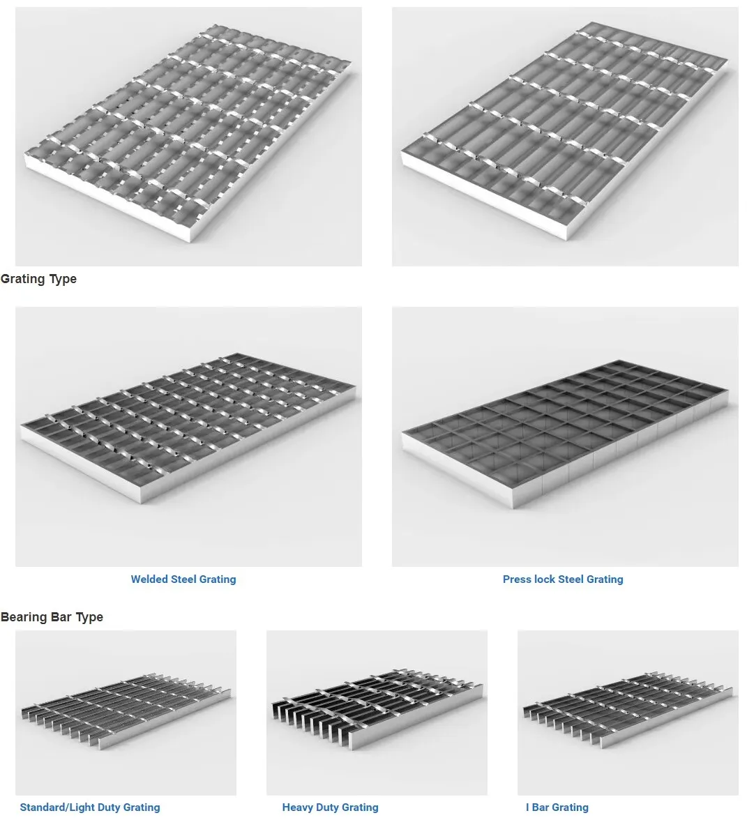 Customized Type Machine Welded Galvanized Steel Grating for Floor
