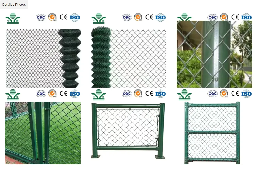 Zhongtai Chain Link Fence Diamond Wire Mesh Metal Fence for Football Ground Net