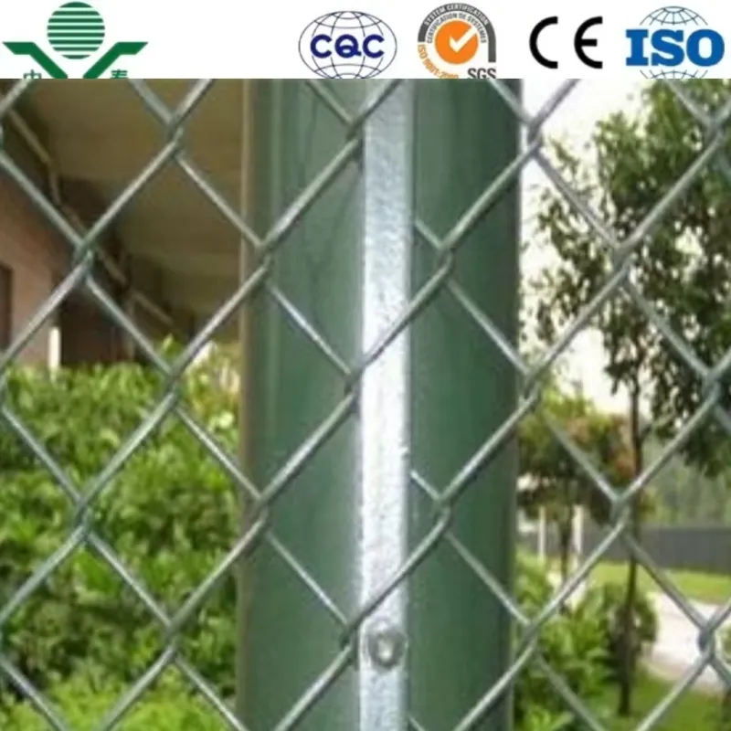 Zhongtai PVC Coated Galvanized Diamond Hole Chain Link Mesh Fence