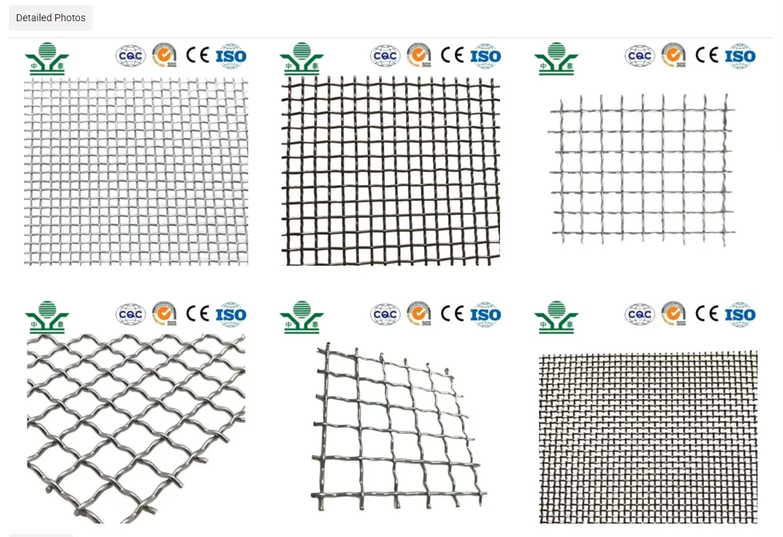 Zhongtai 304 304L 316 316L Mesh Stainless Steel Double Crimped Wire Mesh