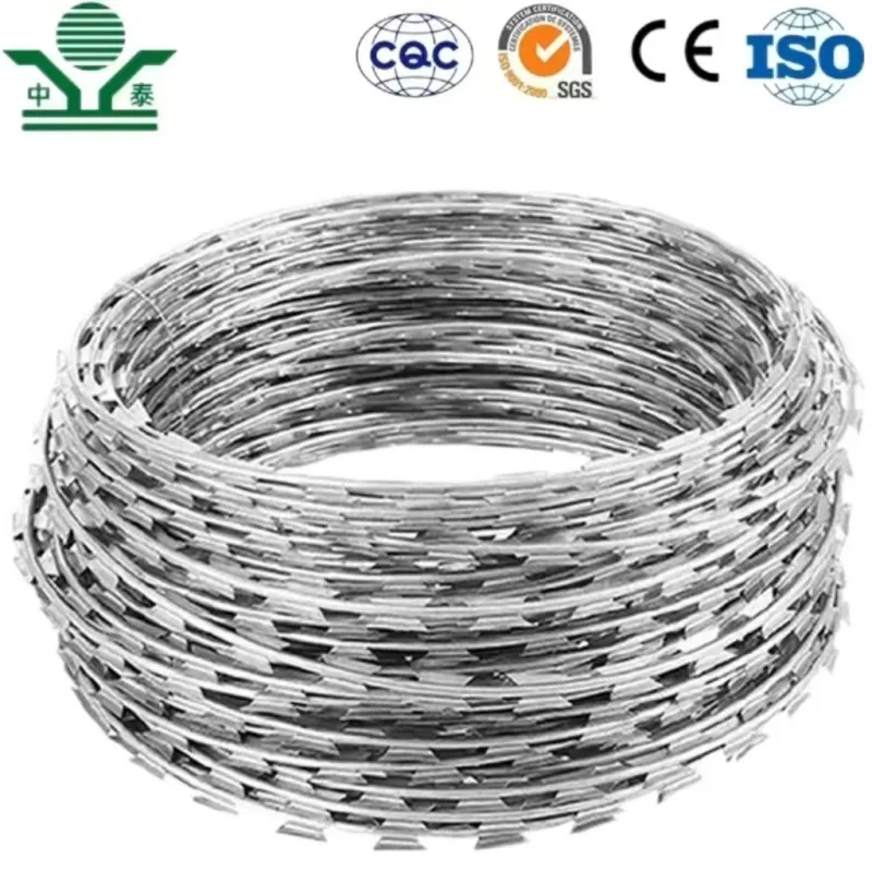 Zhongtai Durable Galvanized Cbt-65 Razor Barbed Wire Concertina Wire for Fencing
