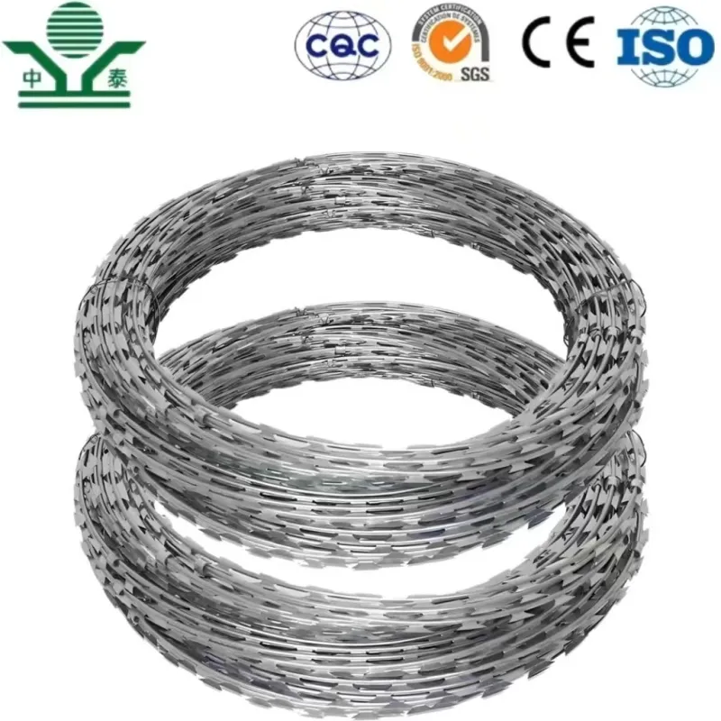 Zhongtai Durable Galvanized Cbt-65 Razor Barbed Wire Concertina Wire for Fencing