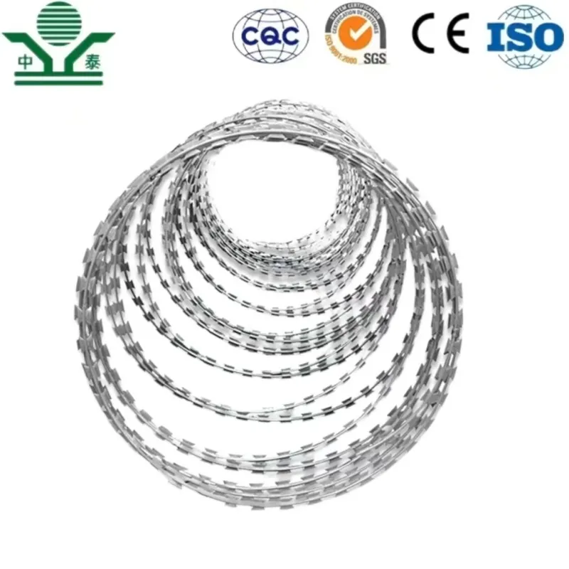 Zhongtai Durable Galvanized Cbt-65 Razor Barbed Wire Concertina Wire for Fencing
