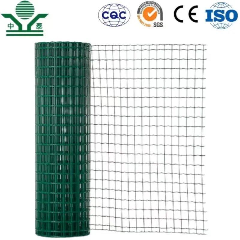 Low Price Plastic Green PVC Coated Welded Wire Mesh Roll for Fencing
