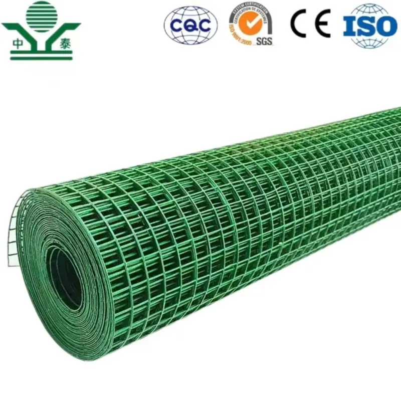 Low Price Plastic Green PVC Coated Welded Wire Mesh Roll for Fencing