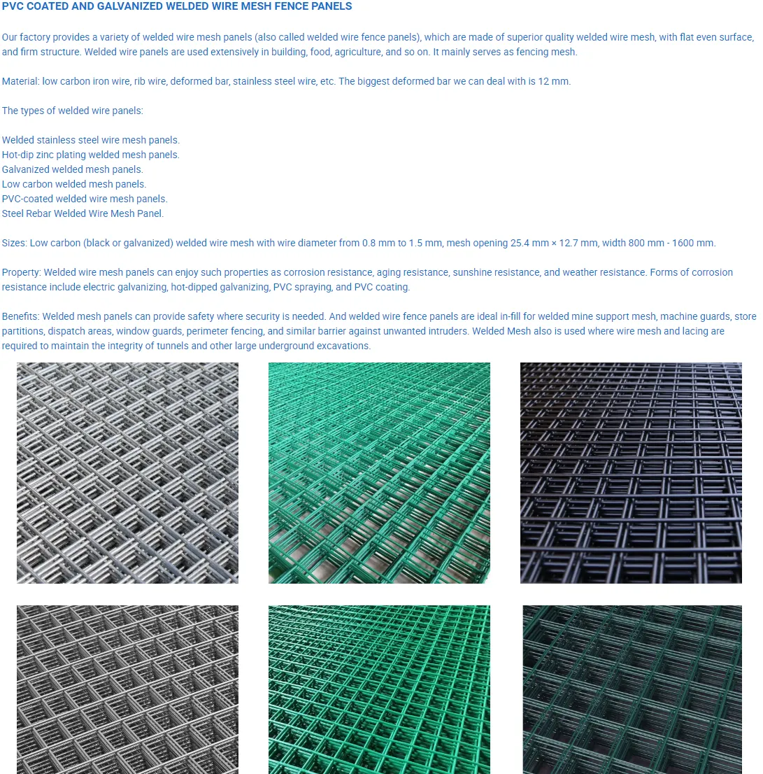 Zhongtai Customized Galvanized Durable Welded Wire Mesh for Building