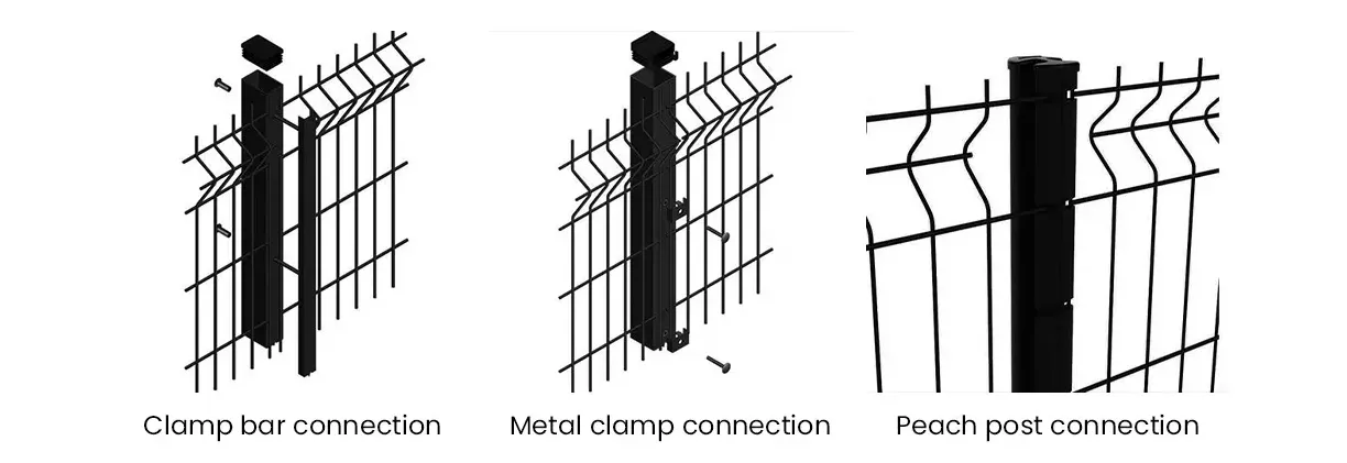 Zhongtai PVC/ Powder Coated Double Edged Steel Iron 3D Welded Wire Mesh Fence