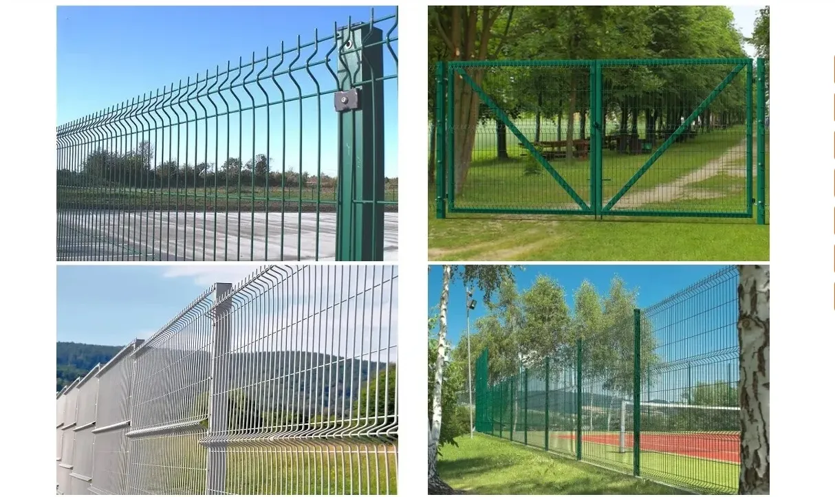 Zhongtai PVC/ Powder Coated Double Edged Steel Iron 3D Welded Wire Mesh Fence