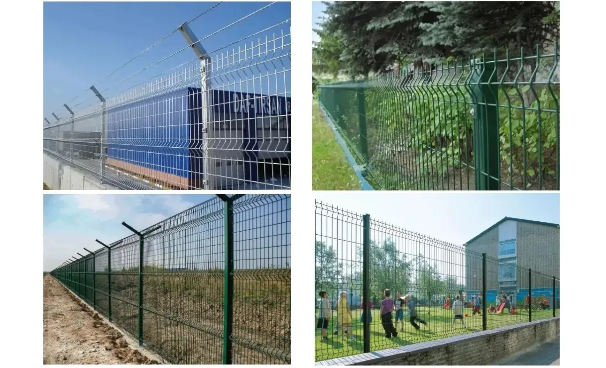 Zhongtai PVC/ Powder Coated Double Edged Steel Iron 3D Welded Wire Mesh Fence