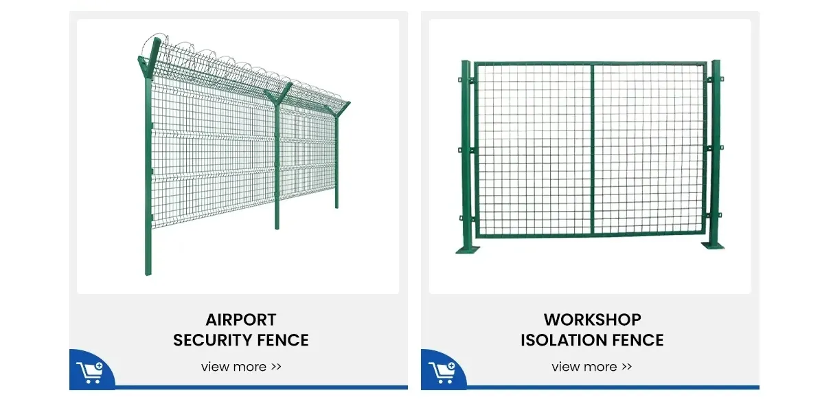 Zhongtai PVC/ Powder Coated Double Edged Steel Iron 3D Welded Wire Mesh Fence