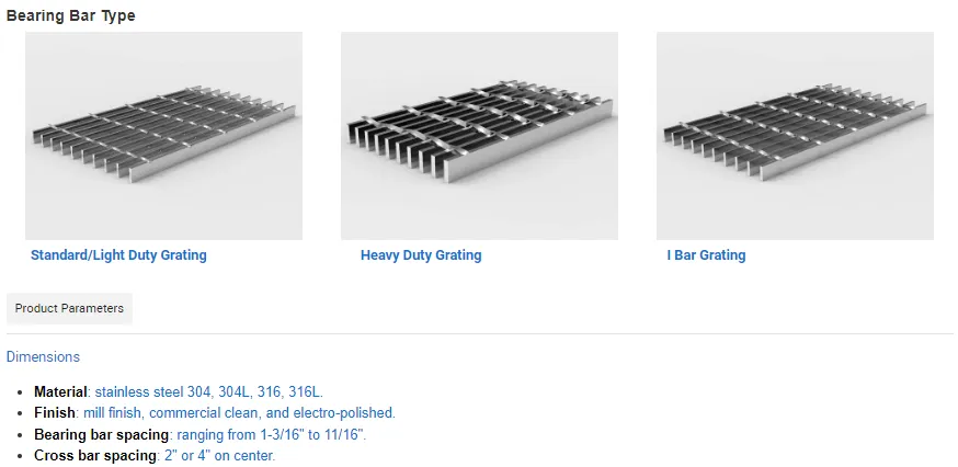 Zhongtai Carbon Steel Bar Grating China Factory Bathroom Shower Grate 2 - 1/4 Inch X 3/16 Inch Heavy Duty Steel Floor Grating